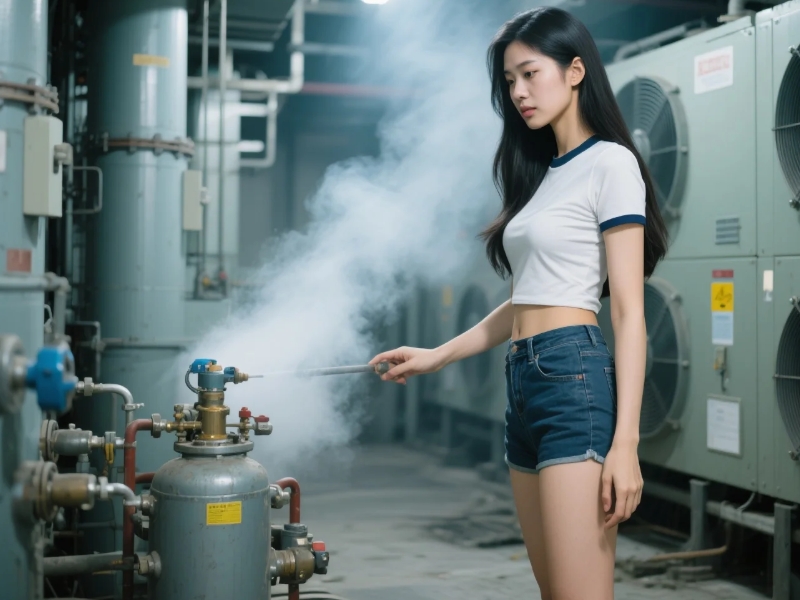 R507氟利昂制冷劑泄漏現(xiàn)場圖